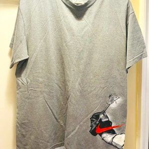 Nike Men's Lacrosse Dive Small Short Sleeve Tee Shirt Grey